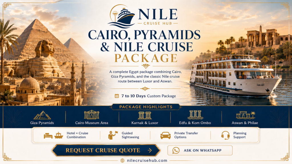 Cairo, Pyramids and Nile Cruise Package Nile cruise