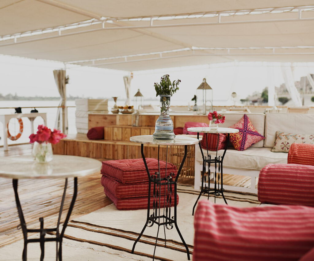 Lazuli Dahabiya Nile Cruise Lounge